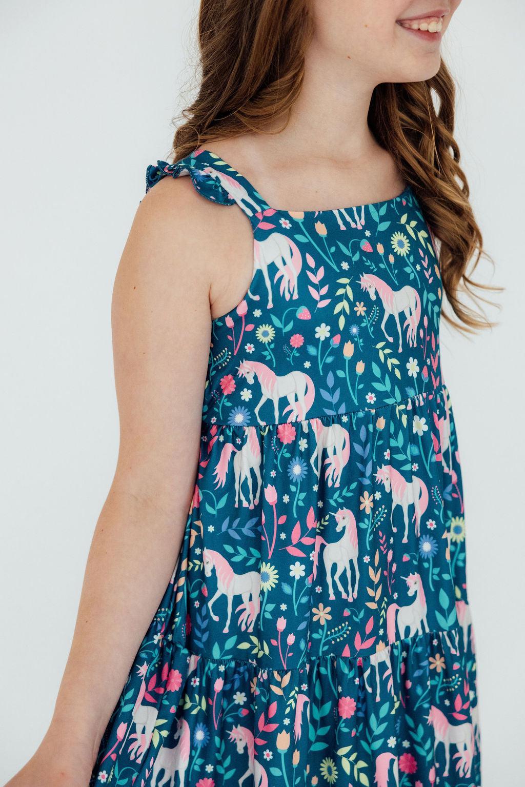 Wish Upon a Unicorn Floral Ruffle Maxi Dress - Image 3