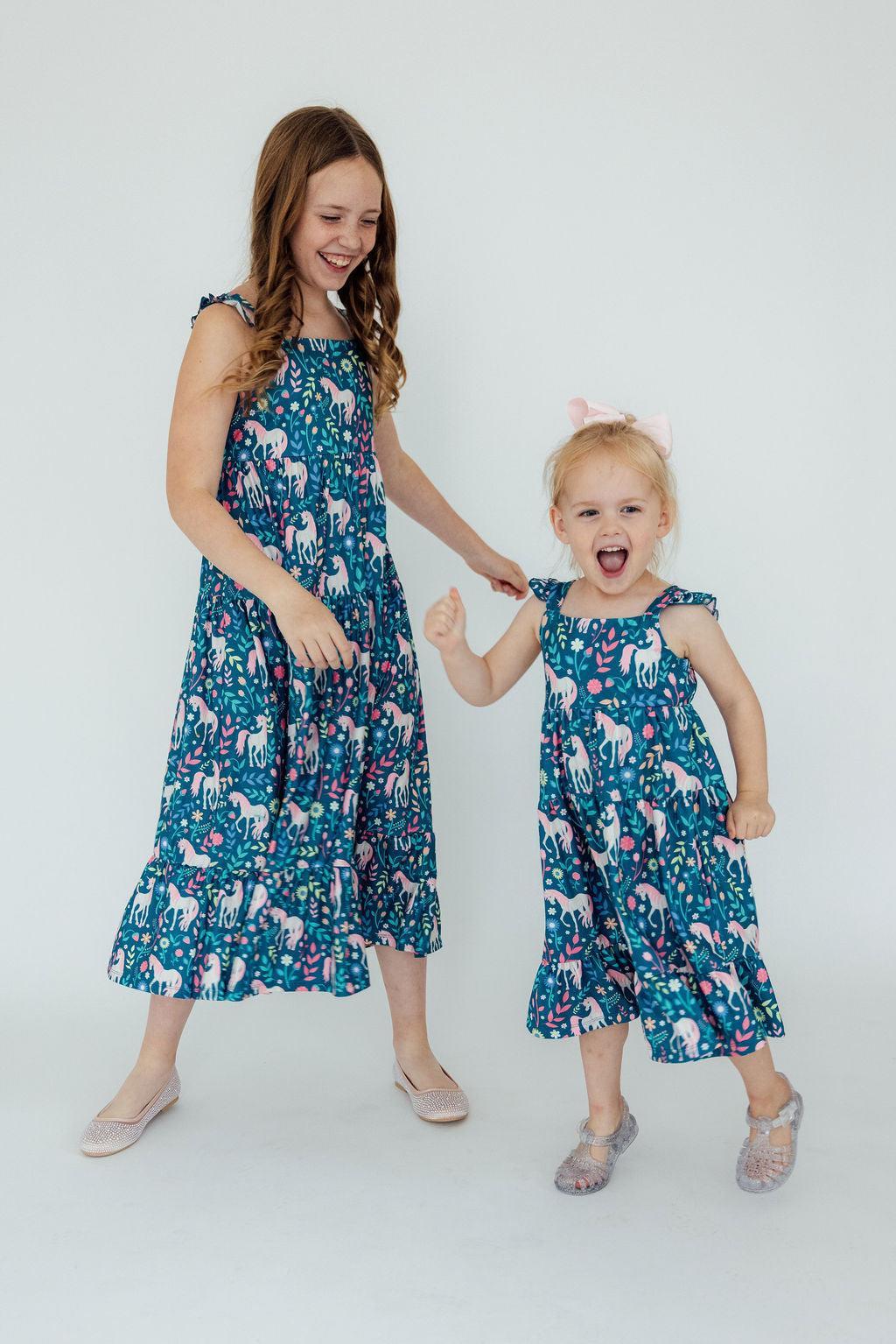 Wish Upon a Unicorn Floral Ruffle Maxi Dress - Image 5