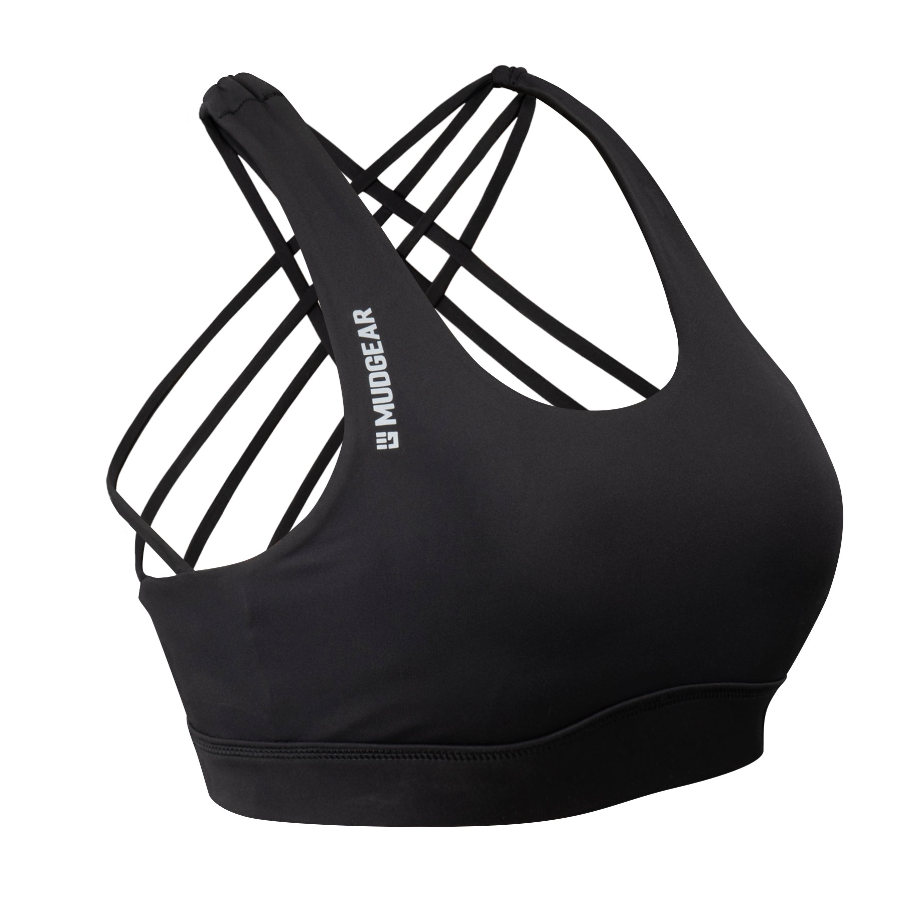 Women's Performance Sports Bra with Storage Pockets in Black - Image 8