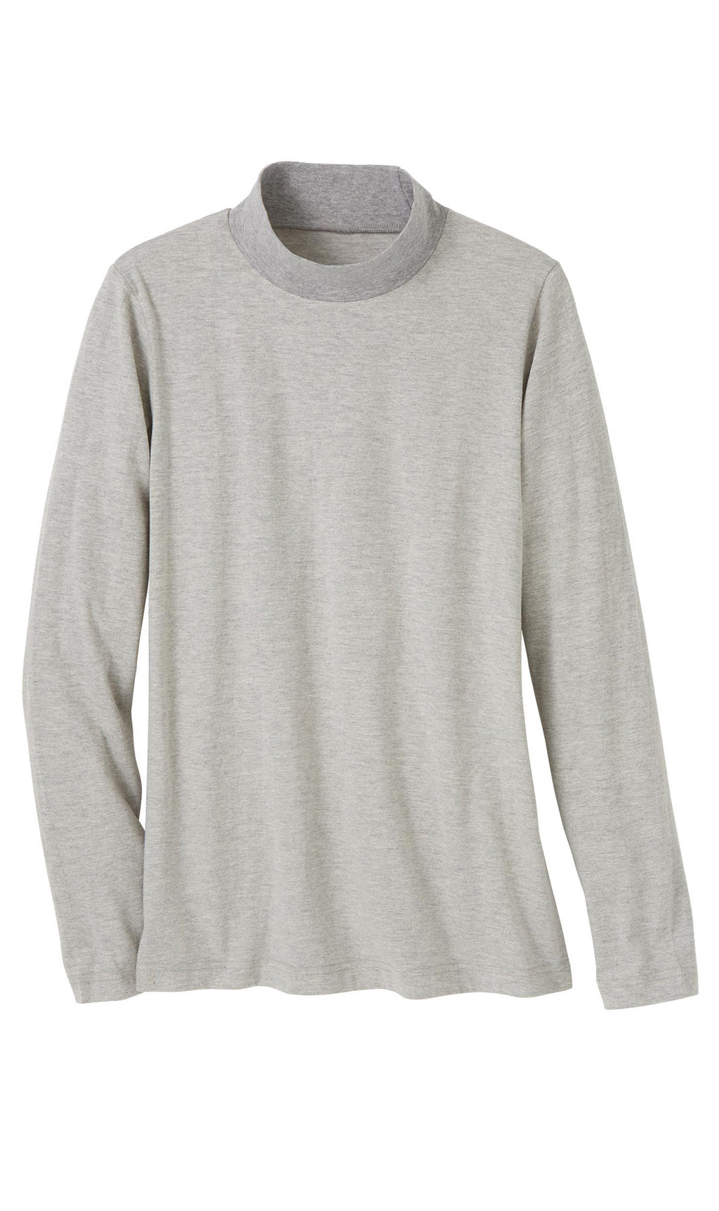Women's Long Sleeve Mock Neck Top in Black White and Pink