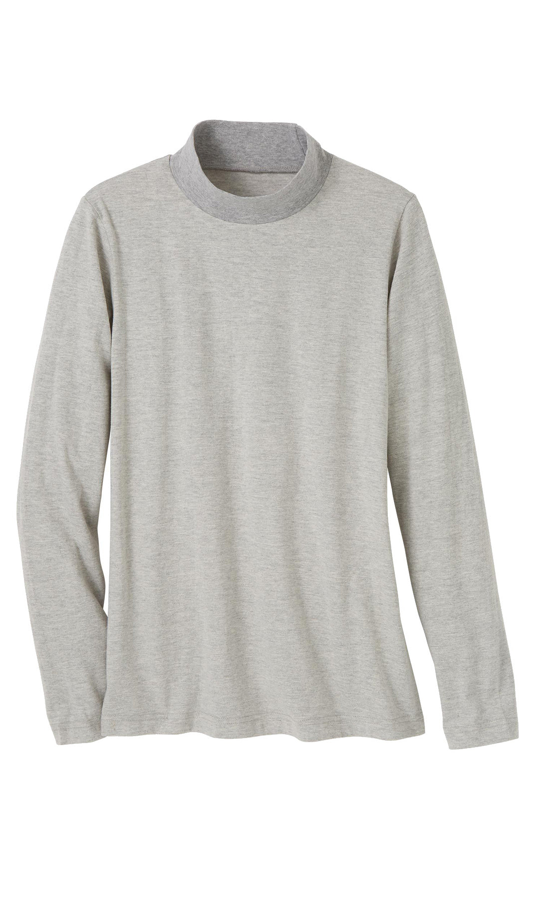 Women's Long Sleeve Mock Neck Top in Black White and Pink
