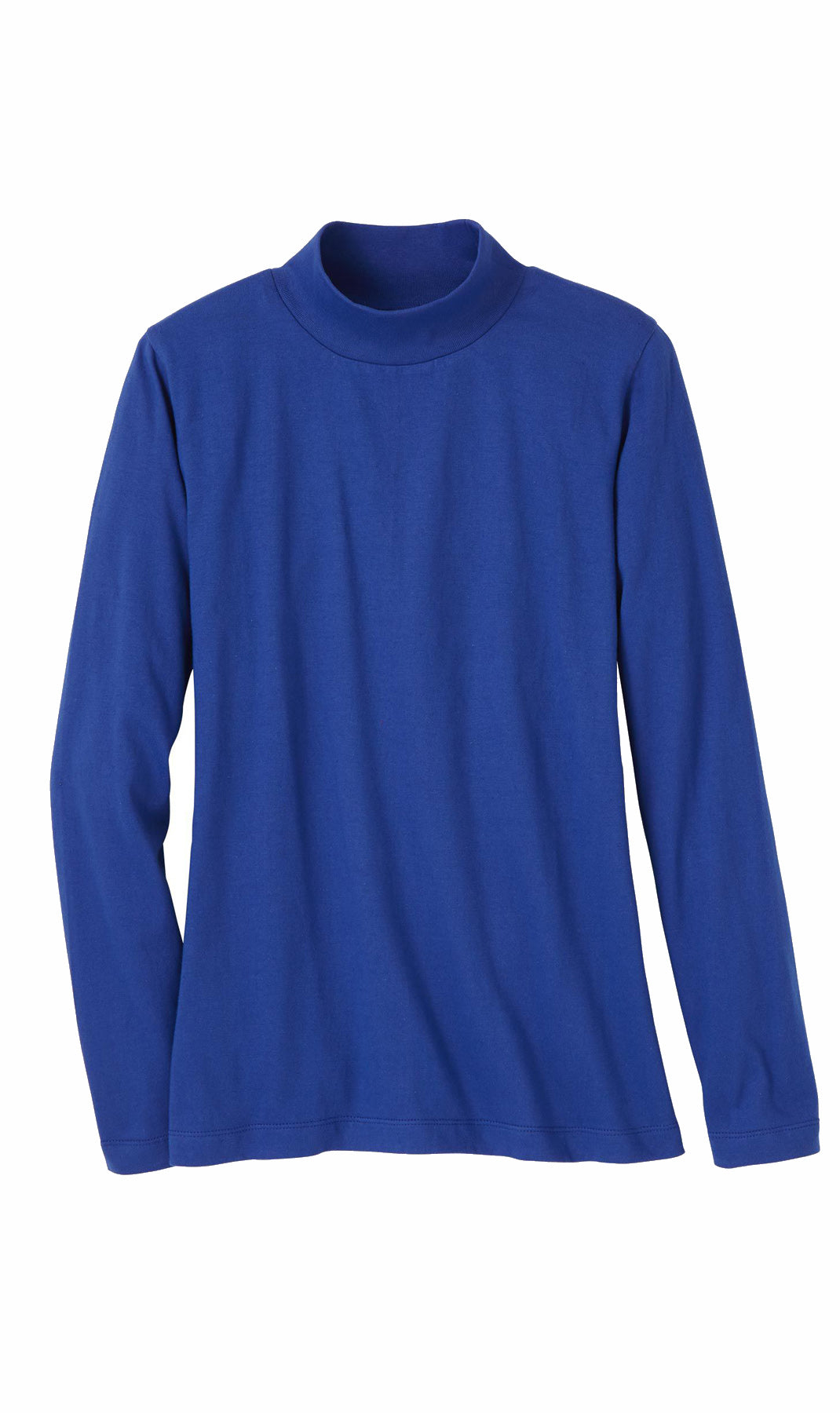 Women's Long Sleeve Mock Neck Top in Black White and Pink