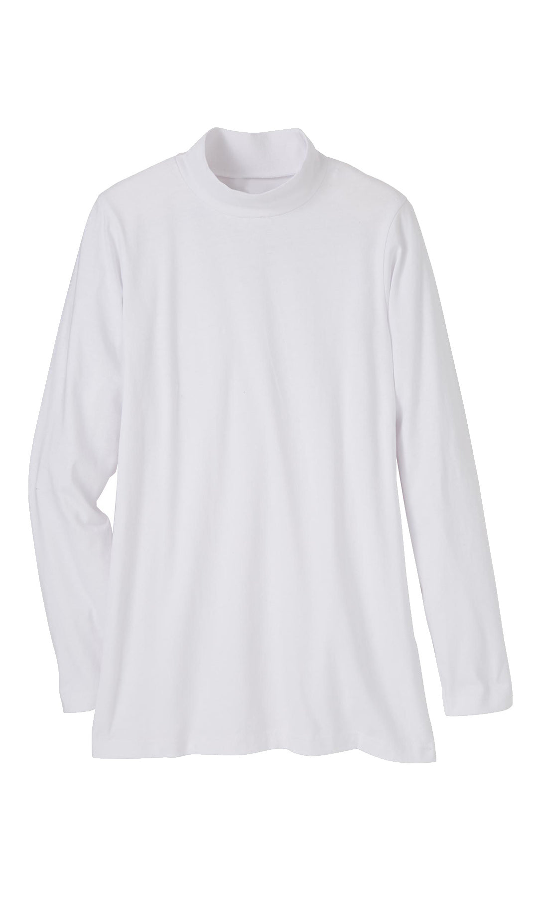 Women's Long Sleeve Mock Neck Top in Black White and Pink