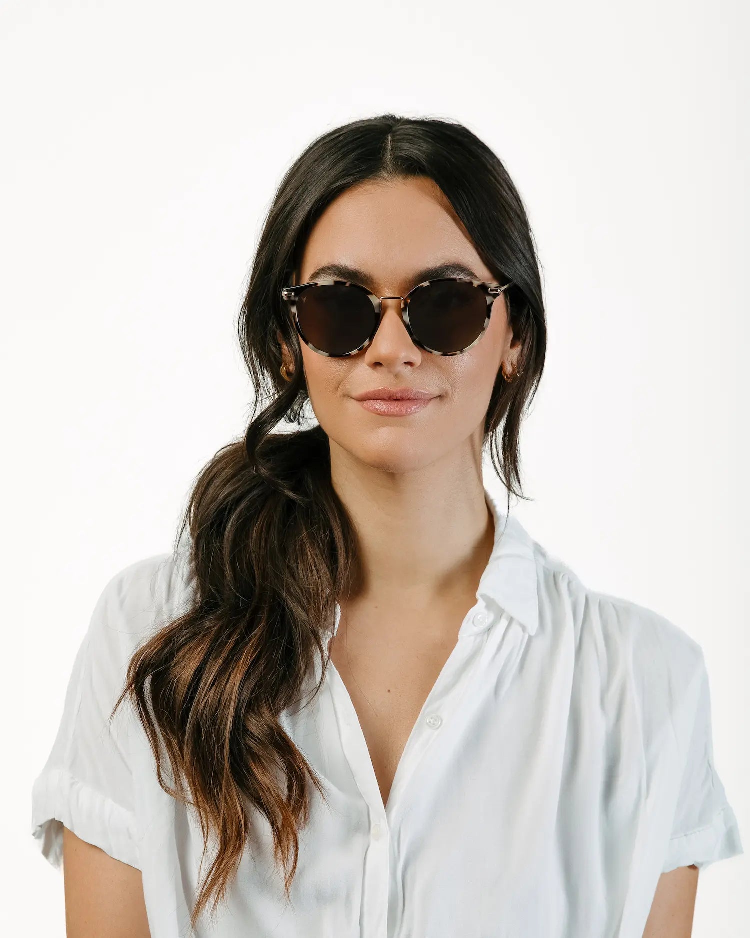 The Pali Polarized Sunglasses in Ivory Tort Italian Acetate