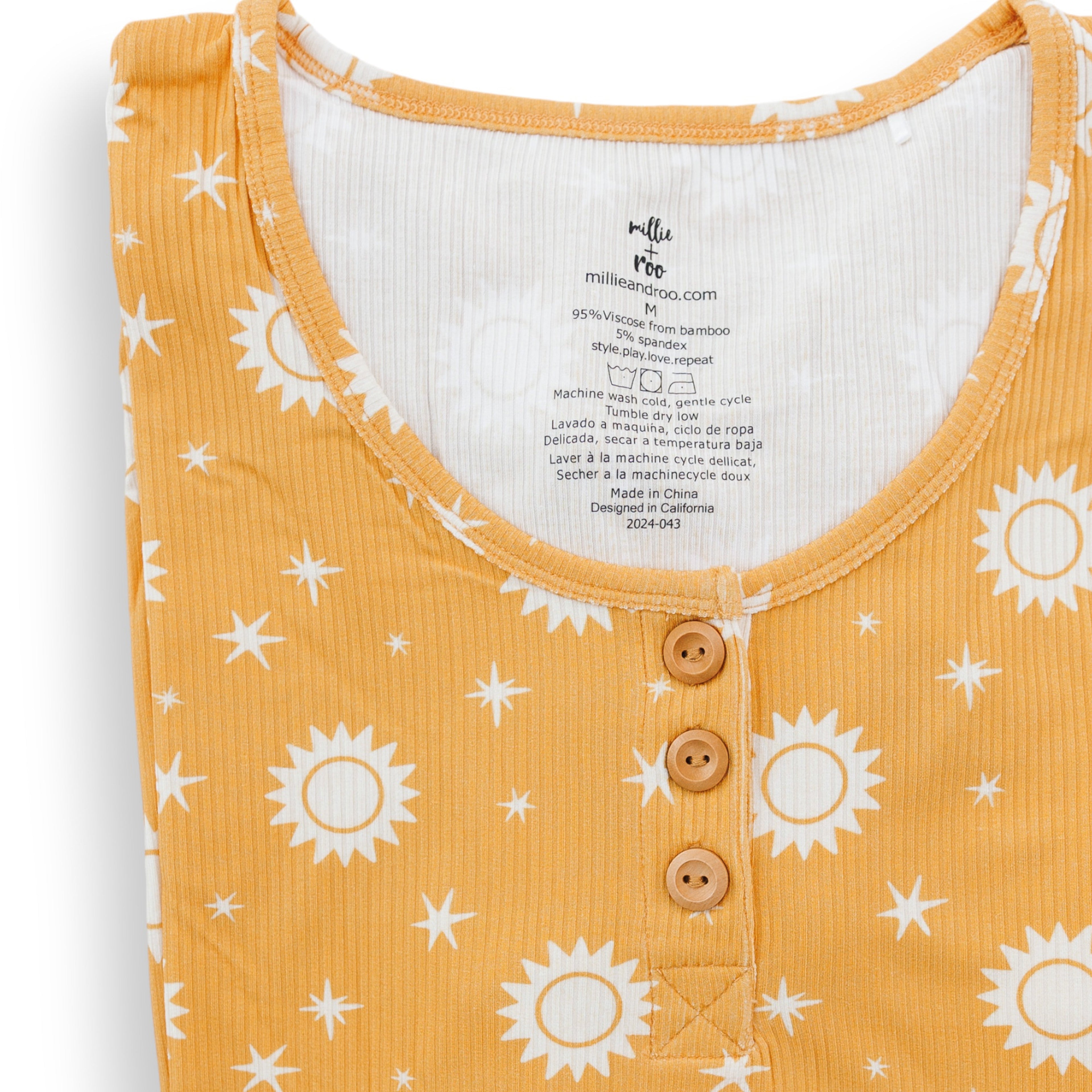 Womens Sunshine Ribbed Pajama Set Bamboo Viscose - Image 5