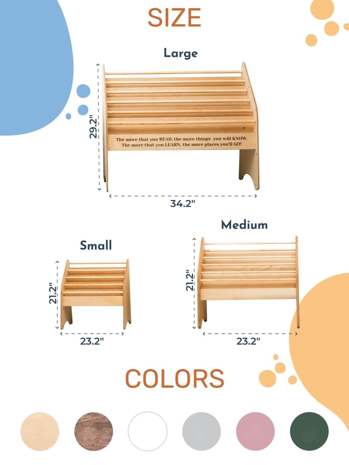 White Montessori Bookshelf for Kids - Minimalist Nursery Storage
