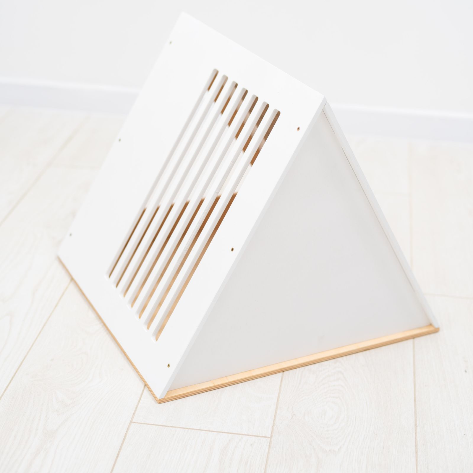 Modern White Wooden Cat House for Indoor Pets