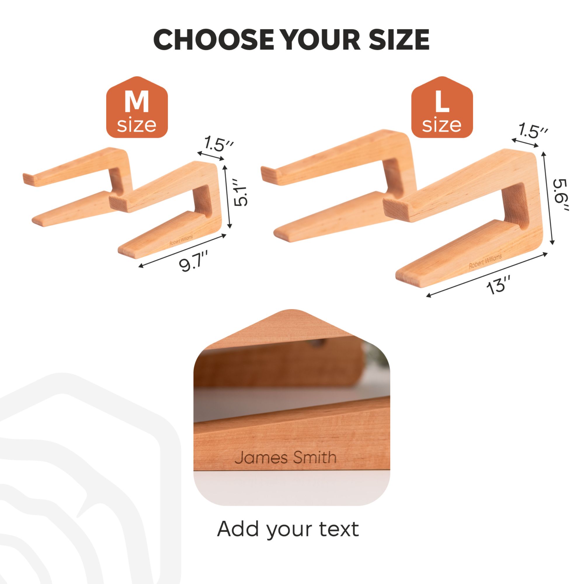Dual Laptop Dock Stand – Solid Hardwood Desktop Organizer