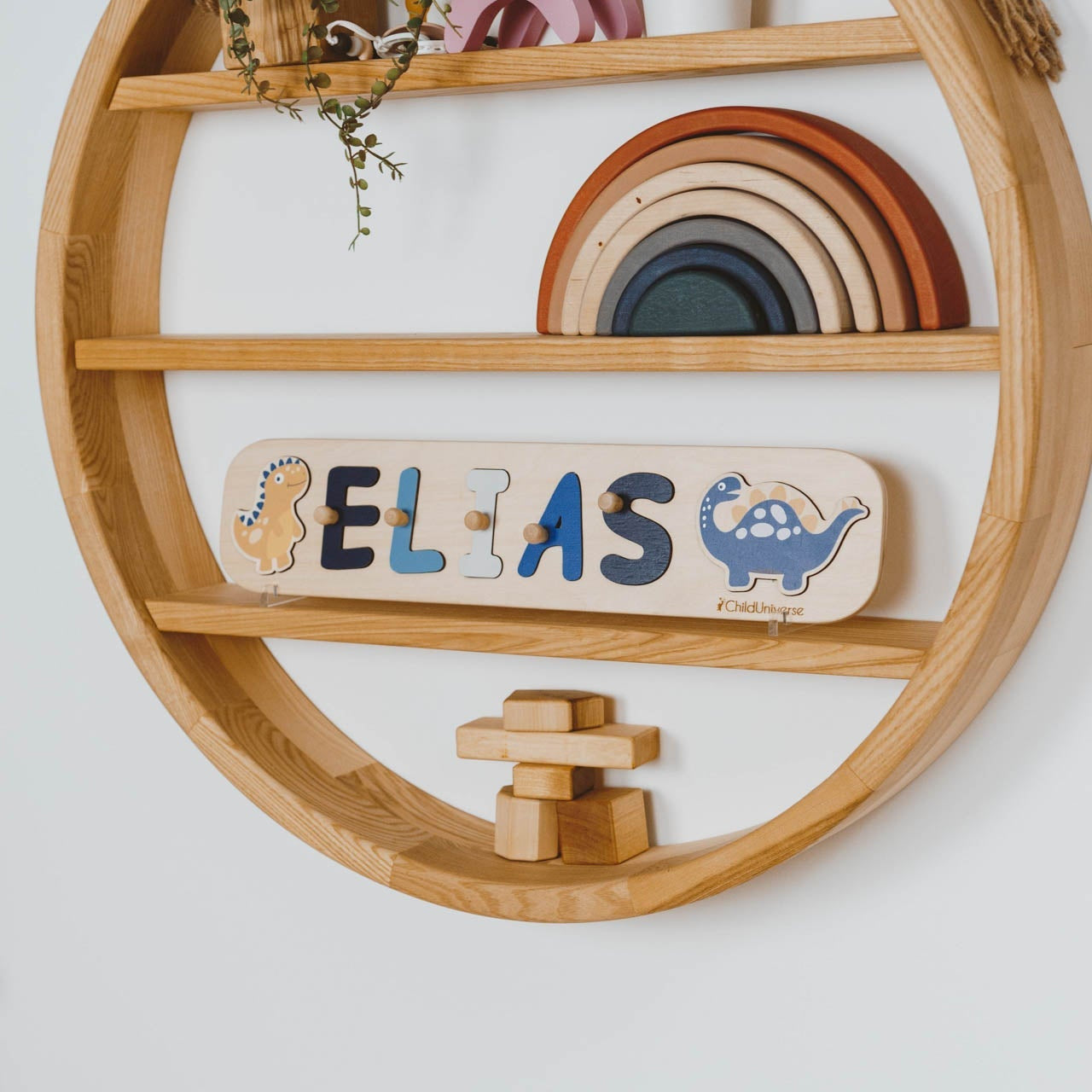Personalized Dinosaur Name Puzzle - Custom Wooden Kids Toy