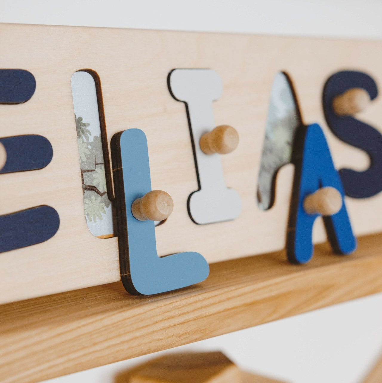 Personalized Dinosaur Name Puzzle - Custom Wooden Kids Toy