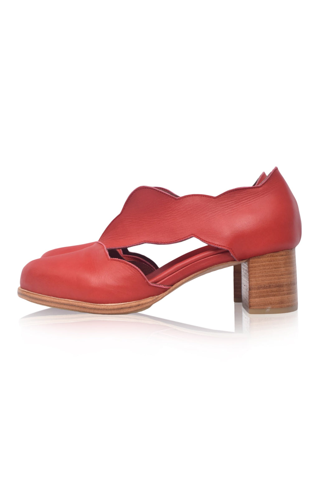 Woodland Block Heel Leather Booties