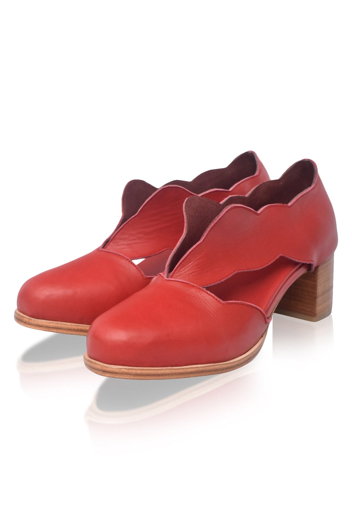 Woodland Block Heel Leather Booties