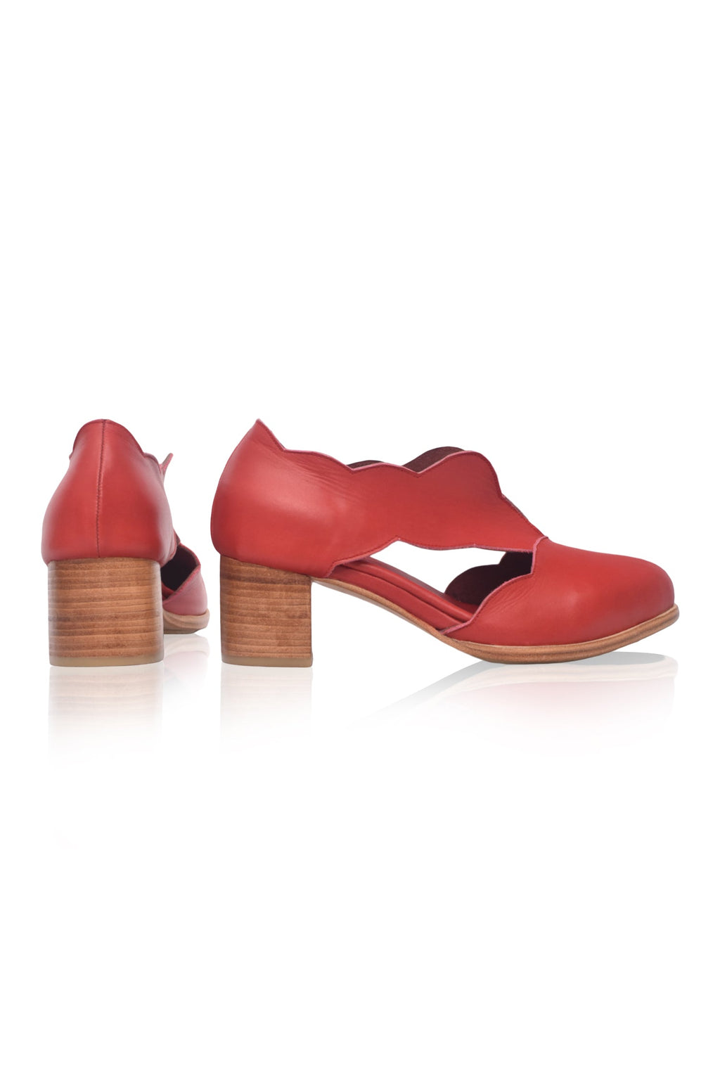 Woodland Block Heel Leather Booties