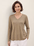 Wool Diagonal Seam Peplum Knit Top ROSINA