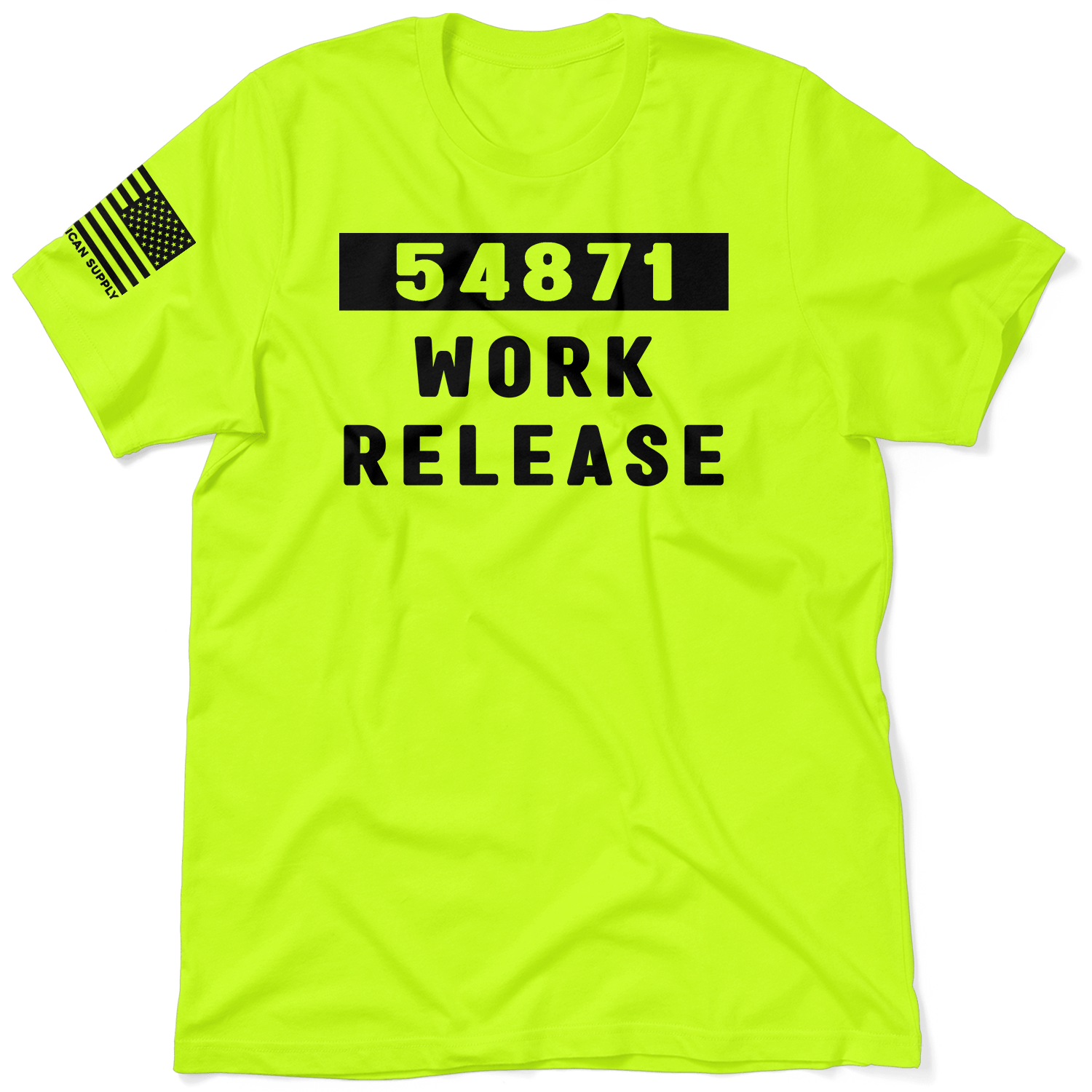 Work Release Safety Yellow T-Shirt for Men