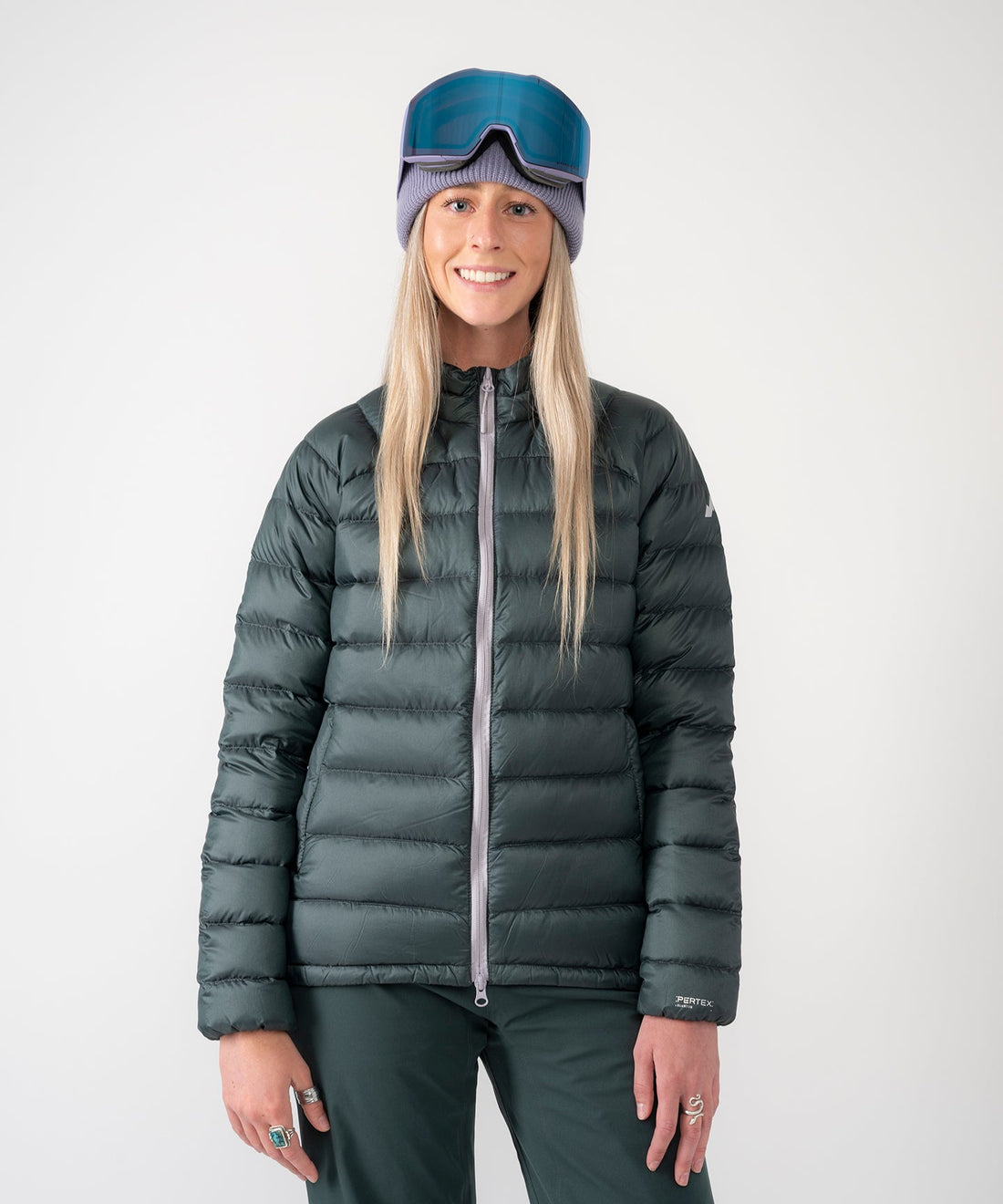 Womens Palisade Down Insulator Jacket in Dark Forest Green - Image 2
