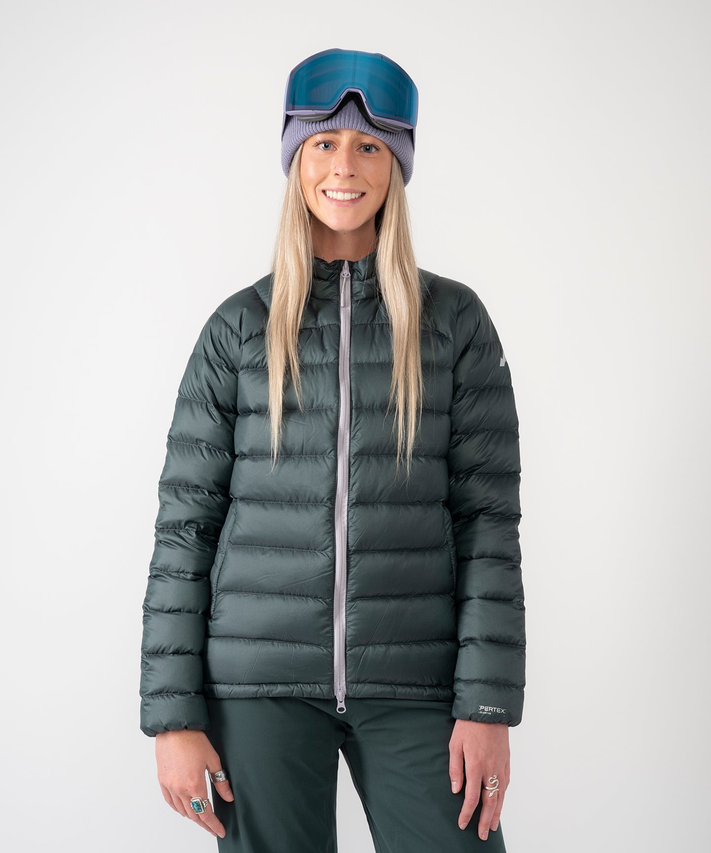 Womens Palisade Down Insulator Jacket in Dark Forest Green - Image 2