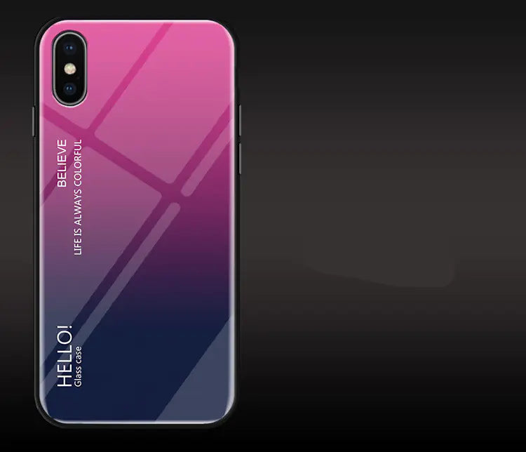 Gradient Glass Phone Case - Hello Design