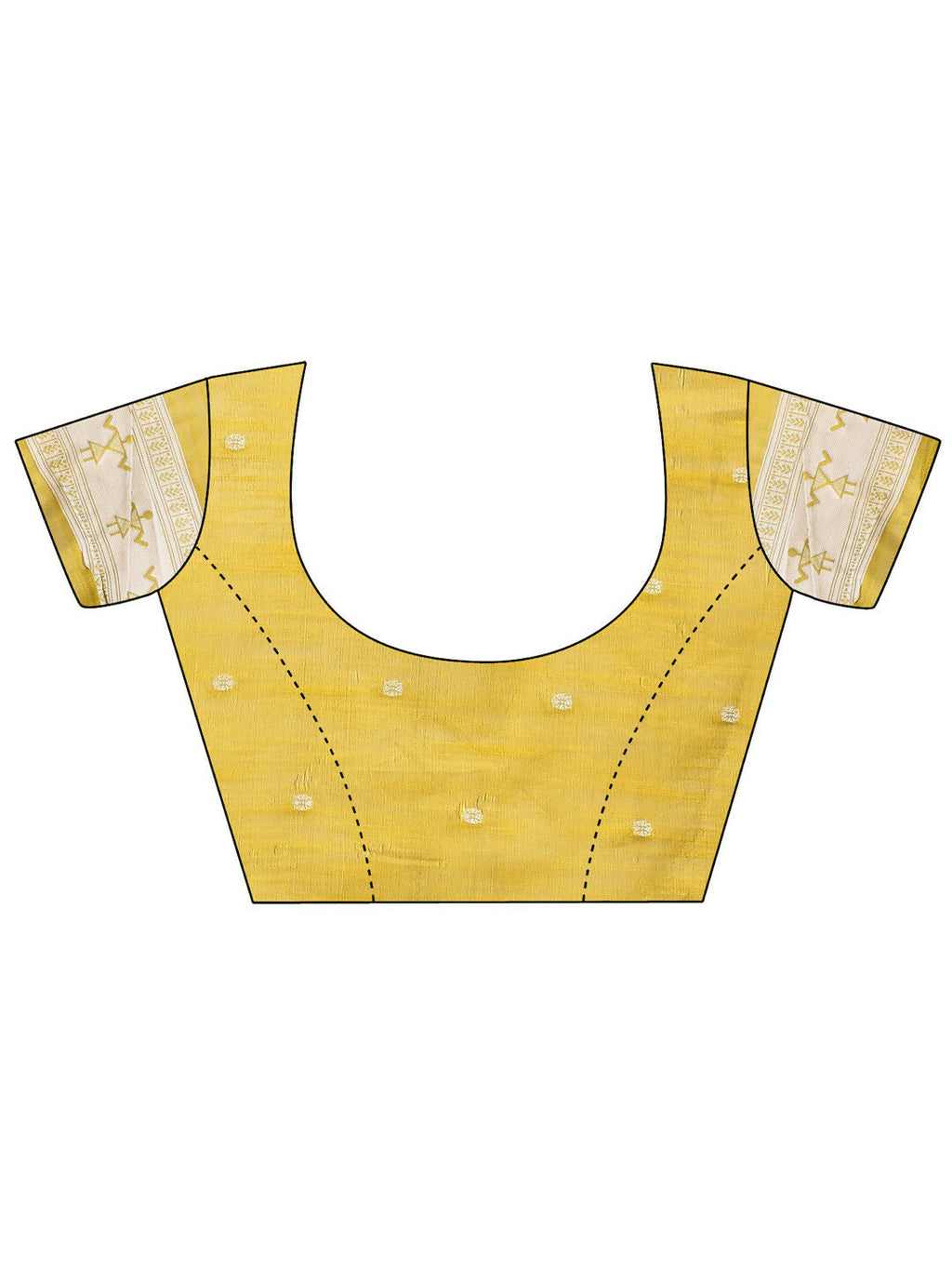 Varnika Mustard Linen Cotton Saree with Matching Blouse Piece