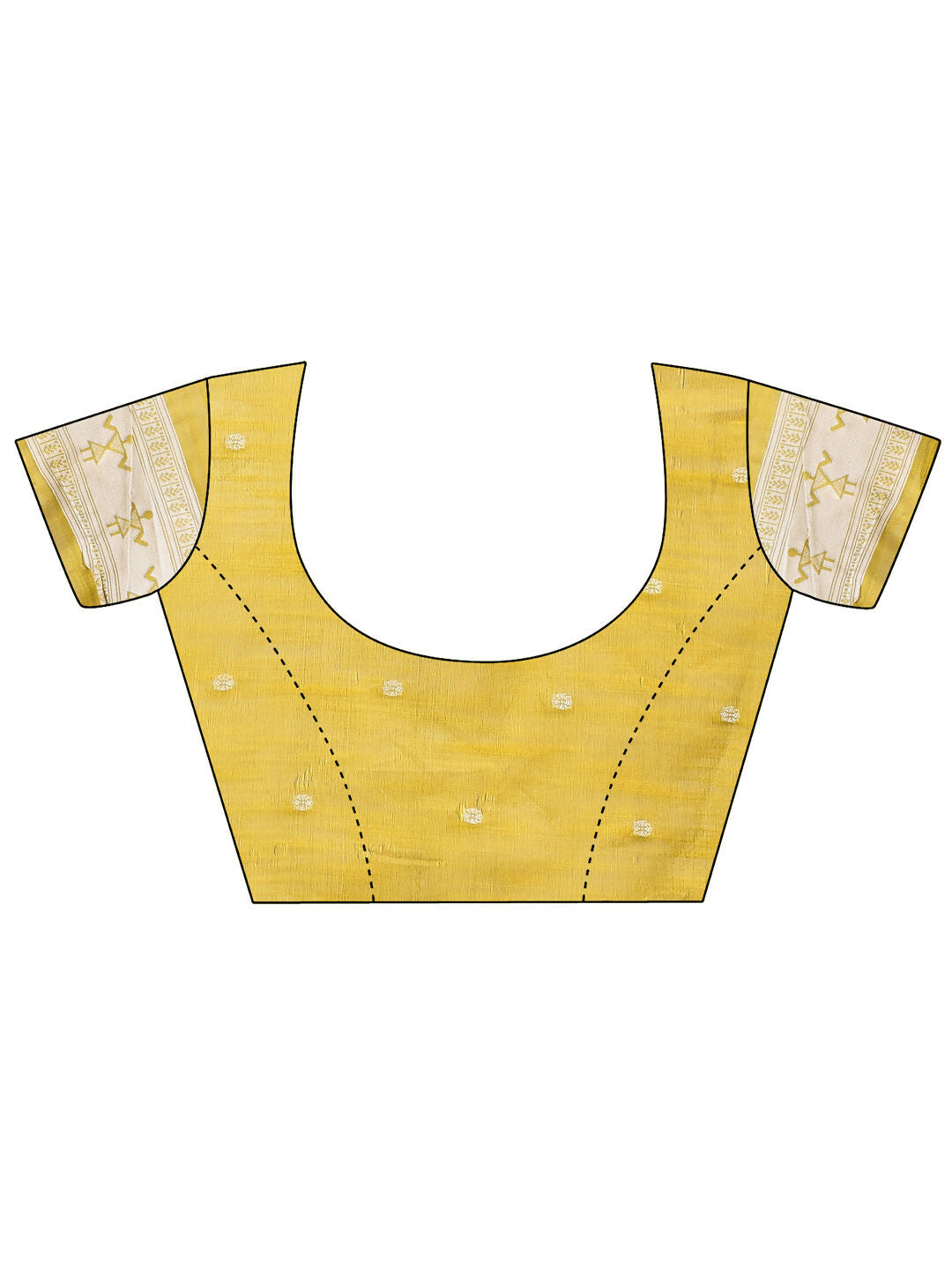 Varnika Mustard Linen Cotton Saree with Matching Blouse Piece