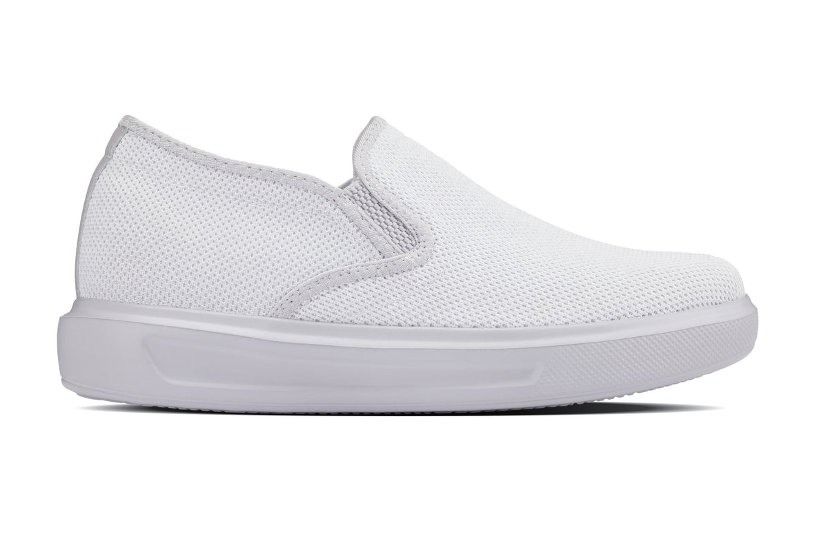 CALTO - X2782 - 2.8 Inches Taller (Super Light Grey/Grey Sole) - Lightweight Sneaker Loafers