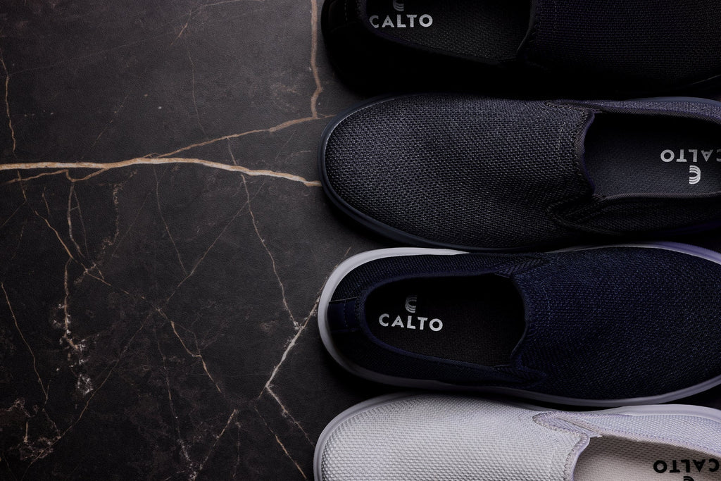 CALTO - X2783 - 2.8 Inches Taller (Charcoal/Grey Sole) - Lightweight Sneaker Loafers