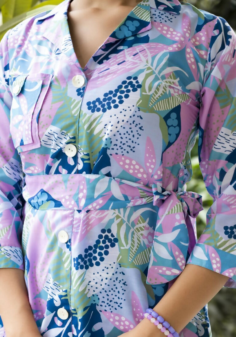 Multi Muslin Cotton Co-ord Set for Women - Manya Digital Print
