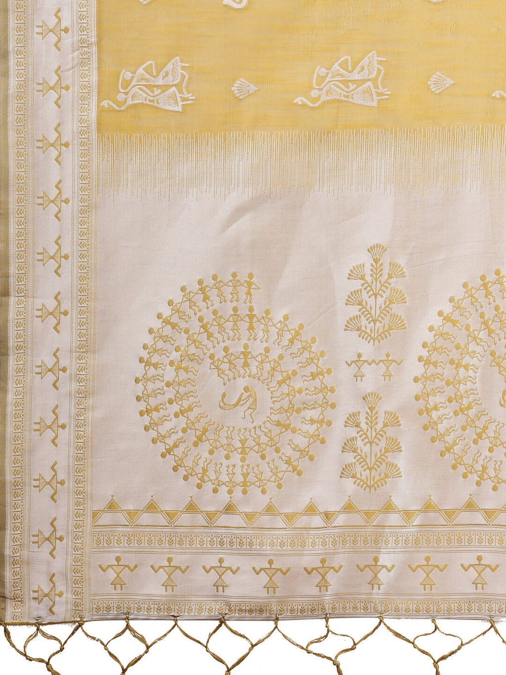 Varnika Mustard Linen Cotton Saree with Matching Blouse Piece