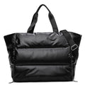 Barsine Puffer Tote Bag for Women Large Puffy Shoulder Handbag Lightweight Yoga Bag with Wet Pocket for Travel Gym Black