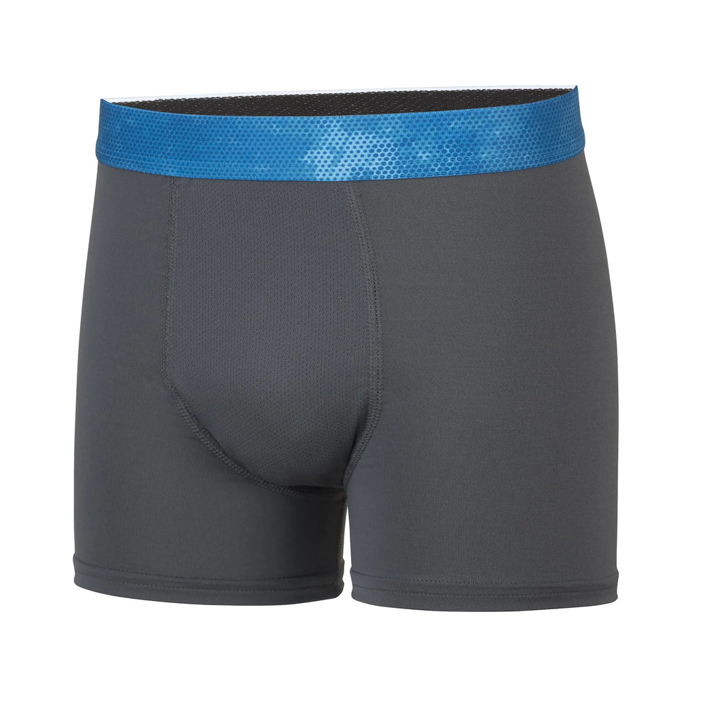 Hanes Boys' Big Performance Tween Boxer Brief Pack, X-Temp Mesh Stretch Underwear, Black, 6-Pack Large Black/Grey - 6 Pack