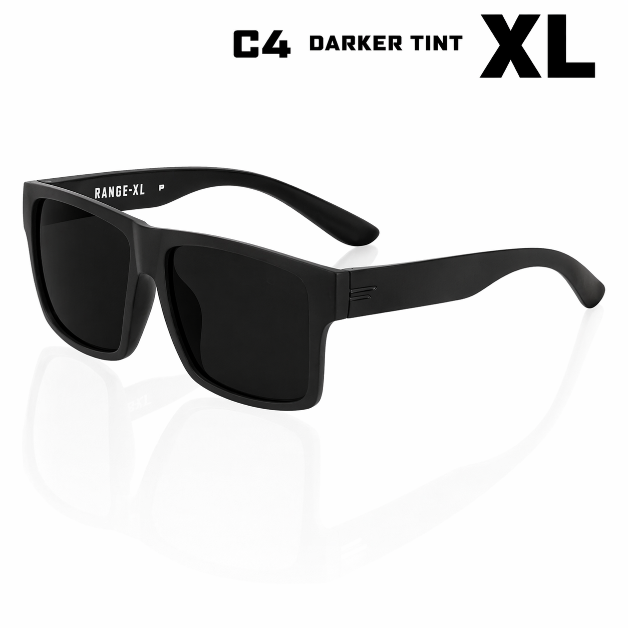 Range XL polarized sunglasses with wide frame design for larger head shapes
