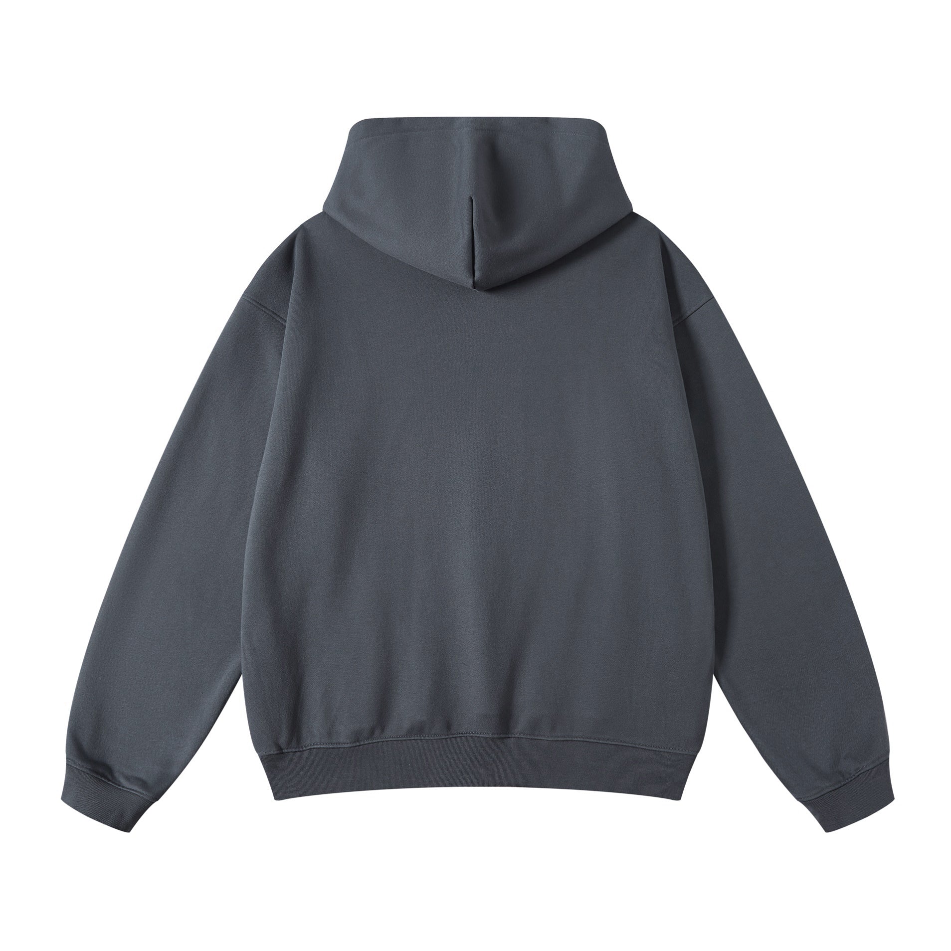 Industrial Gear Print Hawaiian Hoodie in Charcoal Grey