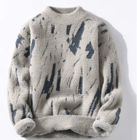 Men's Fleece-Lined Sweater | Warm Winter Pullover