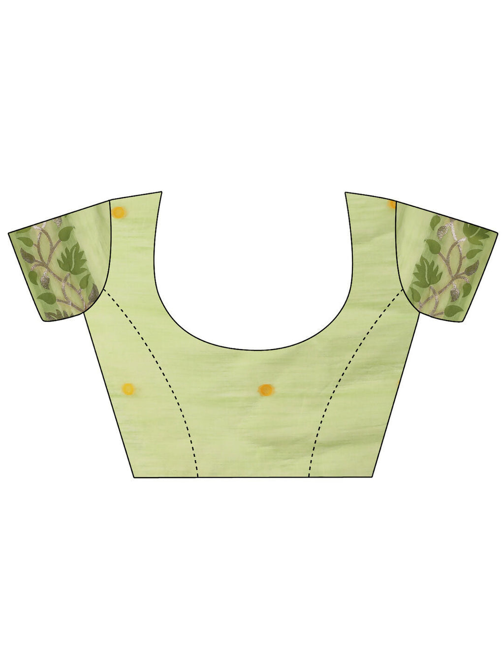 Light Green Linen Cotton Saree with Matching Blouse