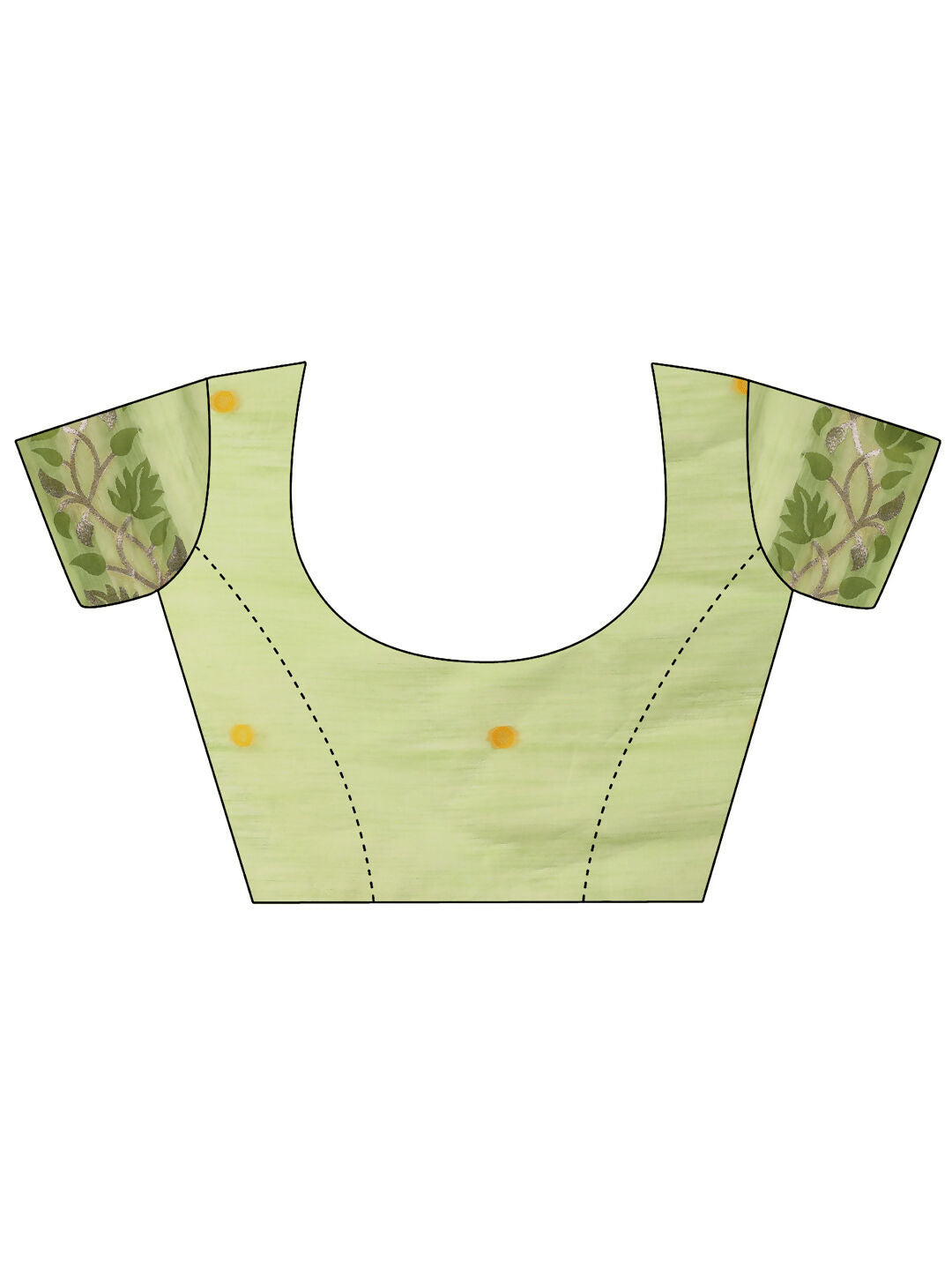 Light Green Linen Cotton Saree with Matching Blouse