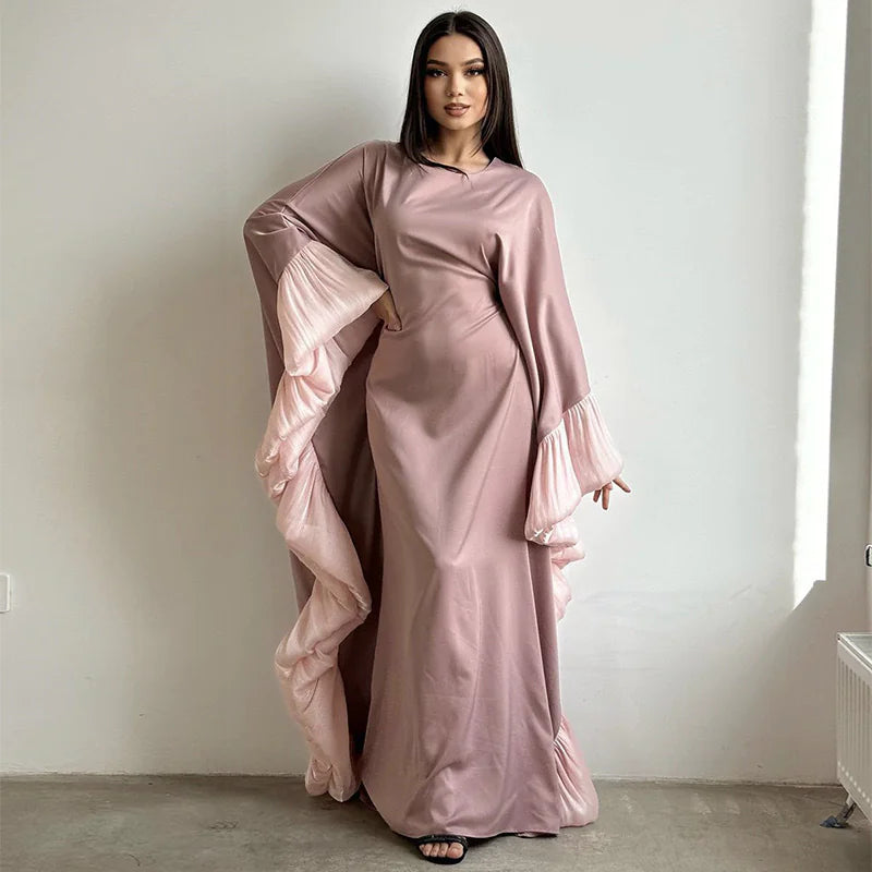 Lace Sleeve Patchwork Kimono Robe