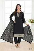 Joban Fashion Silk Black Color Kurta Set