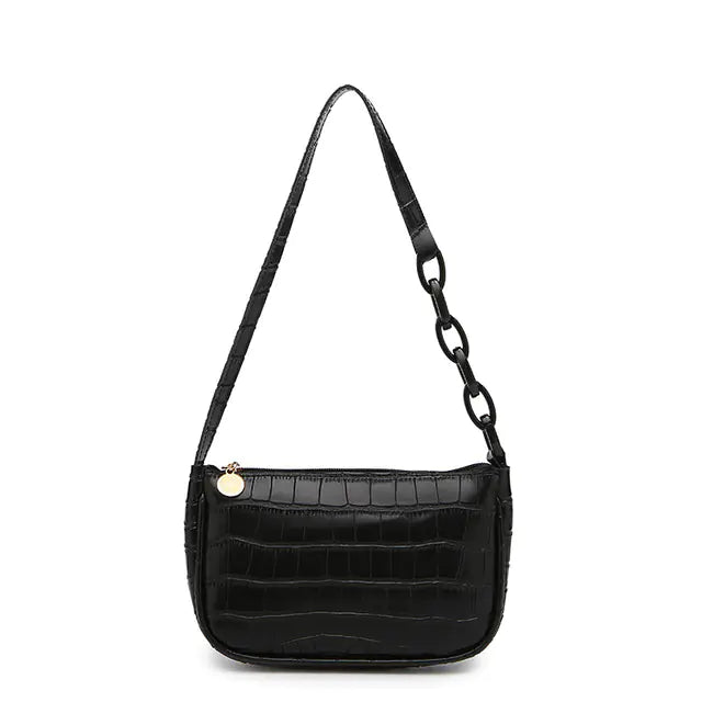 Crocodile Design Women's Shoulder Handbag and Bag