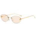 Trendy Women's Oval Metal Sunglasses by F Brand