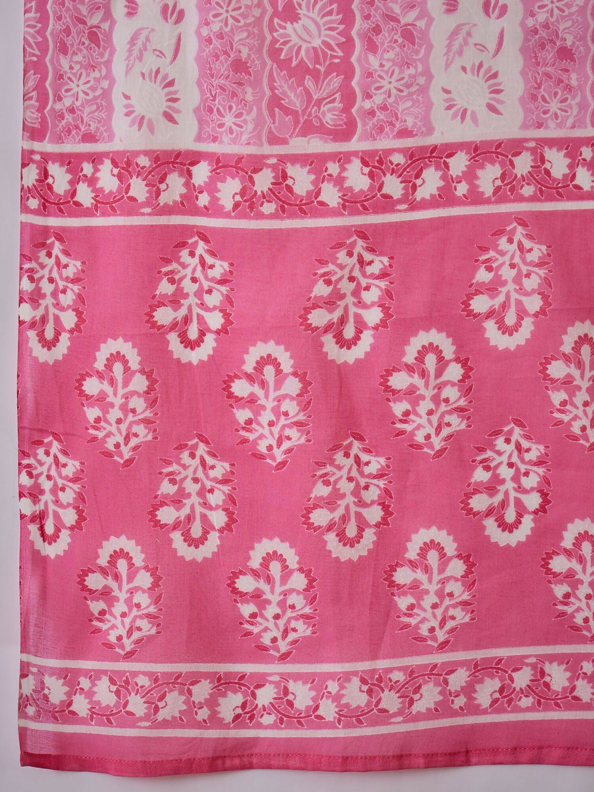 Women's Pink Printed Pure Cotton Kurta Set - Ethnic Wear