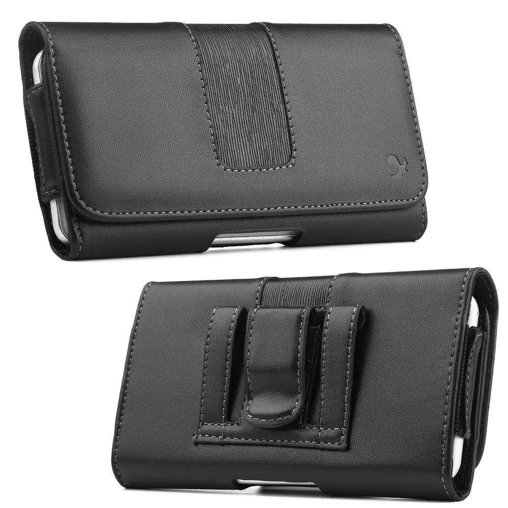 kiwitatá Belt Holster for iPhone 15 Plus 15 Pro Max 14 14 Pro Max 13 Pro Max 13 12 Pro Horizontal Cell Phone Belt Holder Pouch Case with Clip for iPhone 12 Pro Max iPhone 8 Plus 7 Plus