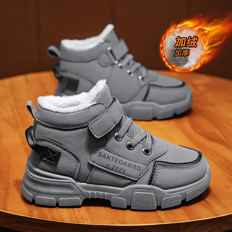 Boys' Cotton Winter Boots - Thick Warm Casual Shoes