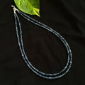 Joban Fashion Women Blue 2 Layer Agate Necklace, Silver Finish