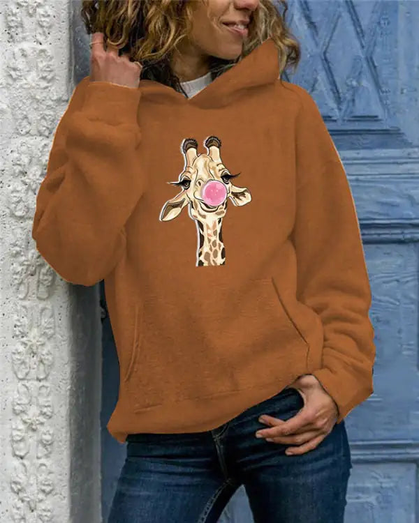 Women's Printed Round Neck Sweater - Soft Modal
