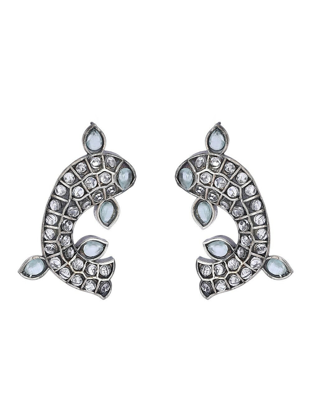 Handcrafted Dual Tone Bohemian Necklace and Earring Set