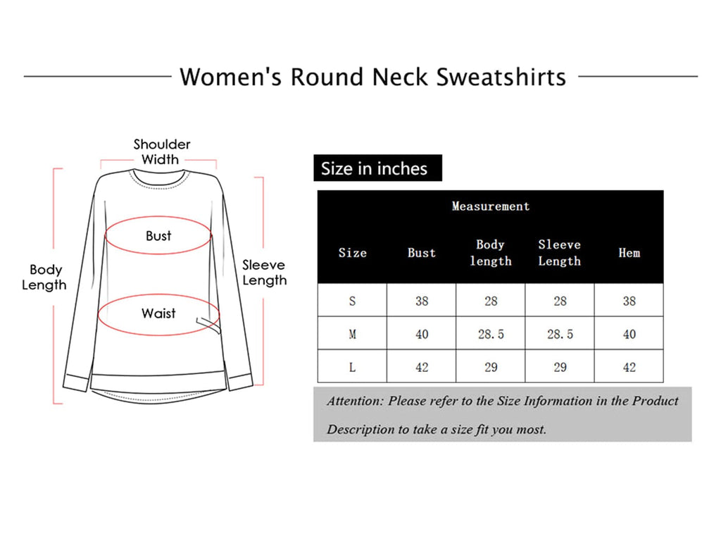 Long Sleeve Round Neck Casual T Shirts Blouses Sweatshirts Tunic Tops with Pocket