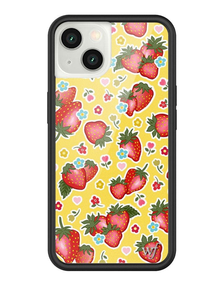 Sweet Berries Strawberry Print iPhone Case with Floral Details - Image 21