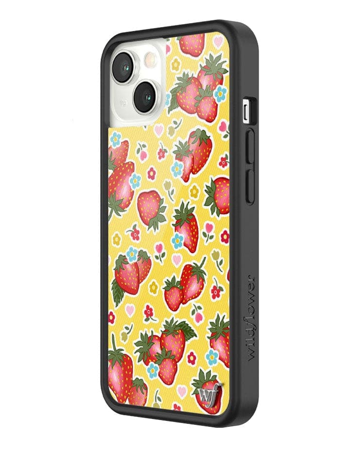 Sweet Berries Strawberry Print iPhone Case with Floral Details - Image 22