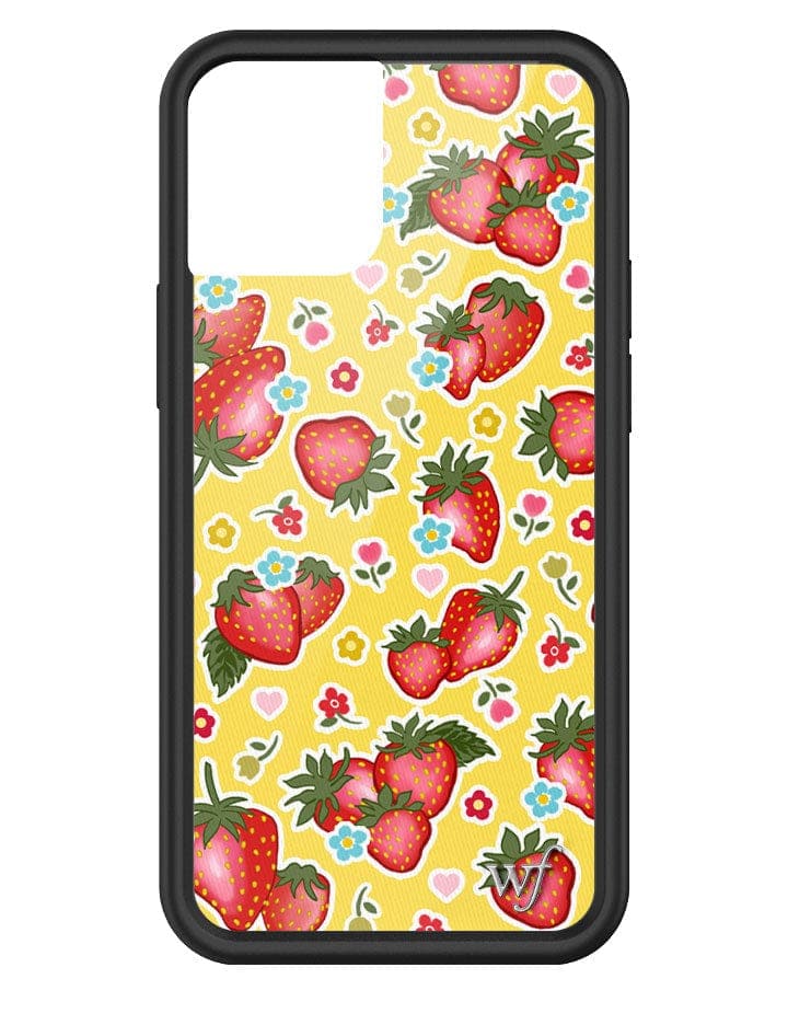 Sweet Berries Strawberry Print iPhone Case with Floral Details - Image 23
