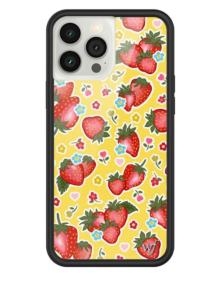 Sweet Berries Strawberry Print iPhone Case with Floral Details - Image 17